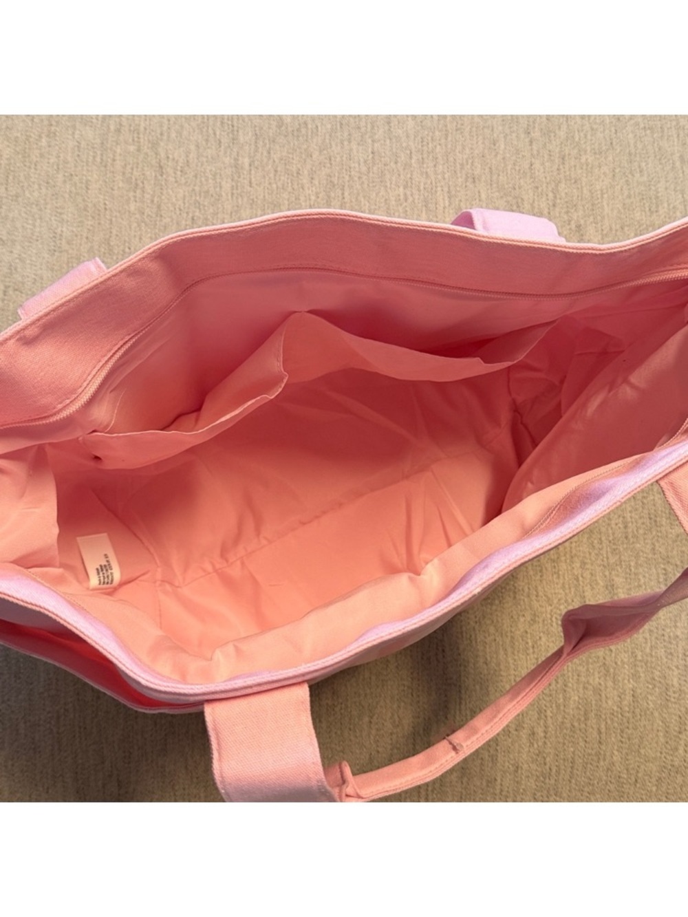 Victoria's Secret Pink Striped Canvas Tote - Picture 6 of 9